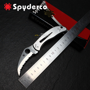 Spyderco蜘蛛日本产 C08S harpy 大角鹰 全齿EDC高硬度折刀爪刀