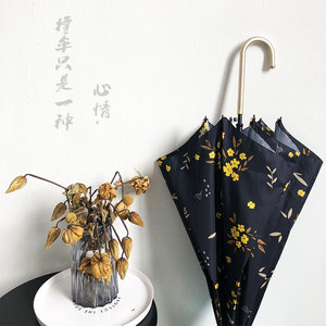 8骨长弯柄日本原创小清新复古森系抗风雨伞女学生文艺自动ins风伞