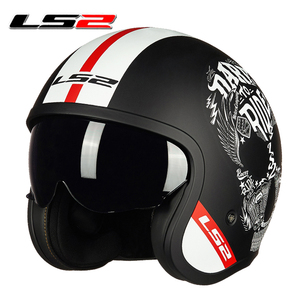 LS2头盔男摩托车个性酷半覆式四季女士复古半盔机车电动车安全帽