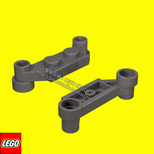 LEGO 乐高 4590,4217558,1x4 两侧带支管板 护栏 保险杠 深灰色