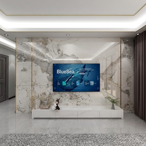 佛山潘多拉岩板电视背景墙2023新款客厅大气大板微晶石轻奢简约