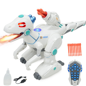 瑞诚新品仿真动物模型会走玩具多功能可充电喷雾遥控恐龙儿童益智
