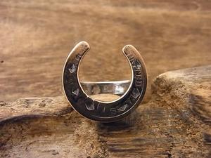 日本代购 NORTH WORKS手工制作男款日系纯银黄铜马蹄造型戒指指环