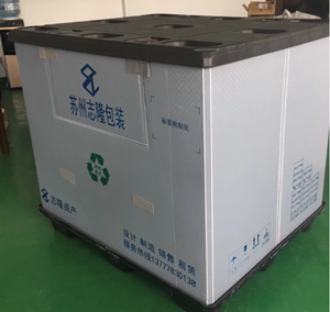 生产厂家定制2022款安华折叠塑料围板箱托盘箱蜂窝板围板箱
