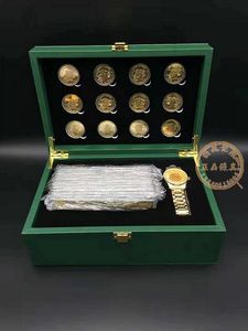 国宝生肖兽首藏品大系纪念章金钞+金表十二生肖纪念币钞皮箱套装