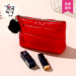专柜赠品雅诗兰黛红色化妆包洗漱包手拿包大容量旅行包口红包正品