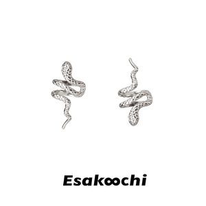 Esakoochi蛇形小巧耳骨夹耳夹小众设计ins个性潮酷无耳洞耳饰