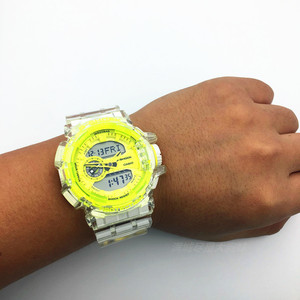 卡西欧透明手表鸡蛋黄款GA-400SK-1A9男女G-SHOCK大表盘时尚手表