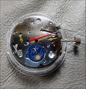 手表配件国产天津海鸥st16六针带日历机械机芯 3.6.9小秒钢蓝螺丝
