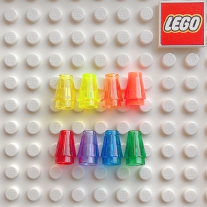 乐高 LEGO 圆锥 4589 4071 零件 配件 透明橙色 黄色 蓝色 水母