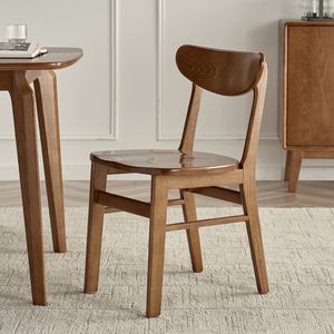 北欧纯实木餐椅家用现代简约白蜡木餐厅吃饭椅小户型靠背学习椅子