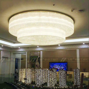 定制酒店大堂水晶灯别墅客厅吸顶灯宴会厅大厅圆形设计师吸顶灯具