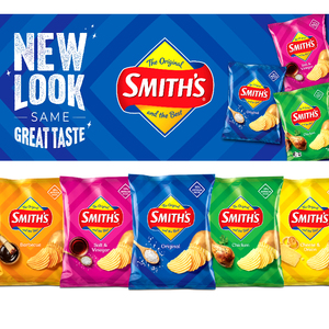 现货澳洲Smith's史密斯薯片经典盐醋薯格好吃不胖零食170g咸醋味