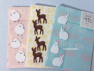 日本制 midori可爱动物信纸信封套装 熊猫|企鹅|鹿|猫|兔|鸟|羊驼
