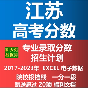 江苏省2024年高考志愿填报数据专业录取分数投档线招生计划电子版