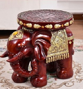 轻奢发财象坐凳穿鞋凳大象入户摆件置物家居玄关客厅桌面柜台装饰