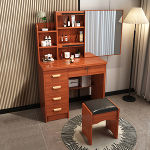 板式家具梳妆台卧室小型收纳柜一体现代简约化妆台网红正品化妆桌
