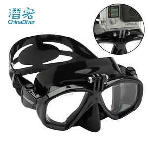 Cressi Action潜水面镜自由潜面罩水肺近视眼镜玻璃镜片可装GoPro