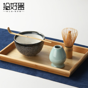 日式茶筅竹抹茶刷子工具 百二十本立茶具套装抹茶碗 日本茶道配件