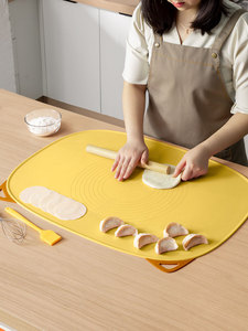 。日本正品MUJIE揉面垫家用食品级硅胶面粉垫烘焙案板和面板加厚