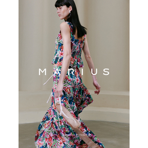 MARIUS | 法式浪漫巴厘纱抹胸上衣慵懒度假风沙滩连衣裙夏季套装