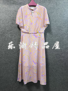 【季侯风臣枫专柜正品】2024夏款桑蚕丝收腰连衣裙FF2LC9766-1398