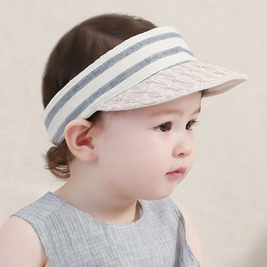 现货韩国宝宝帽子夏季男童女童婴幼儿鸭舌魔术贴遮太阳儿童空顶帽
