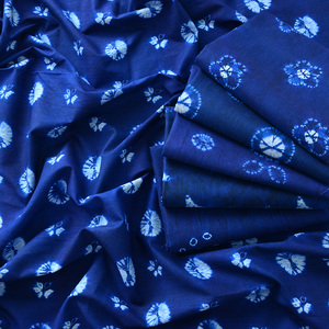 纯棉布料仿传统手工扎染布料民族风蓝染古道茶席背景布幔装饰面料