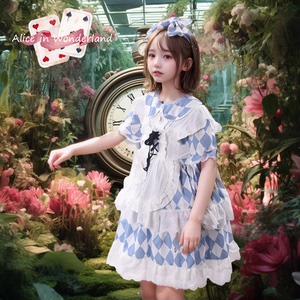 爱丽丝梦游仙境儿童lolita连衣裙cos舞台表演演出服公主裙