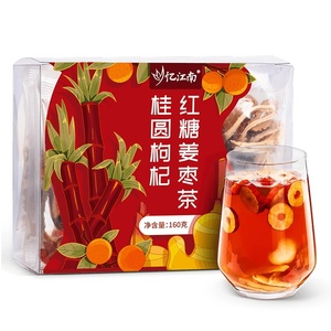 忆江南 桂圆红枣红糖姜枣茶160g 红枣片心形红糖 透明塑盒装