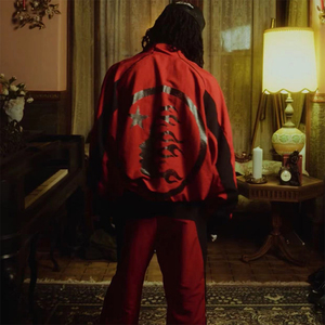 HELLSTAR Thriller Red Track 红黑拼接刺绣男女外套运动夹克长袖