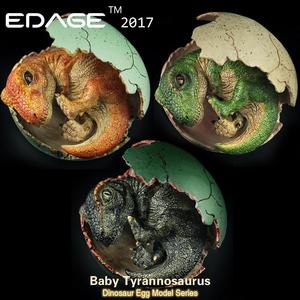 香港EDAGE伊甸纪 侏罗纪三角龙恐龙蛋宝宝雕塑树脂模型玩具礼品