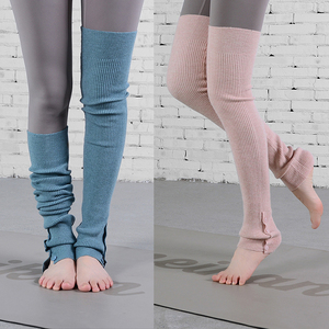 长筒过膝瑜伽袜芭蕾舞蹈袜子拉丁舞护腿袜套女练功秋冬保暖堆堆袜