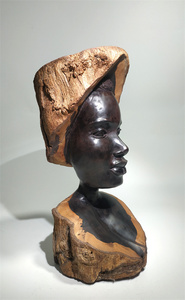 非洲木雕艺术品人物雕 乌木雕刻肯尼亚家居会所样板间红木摆件