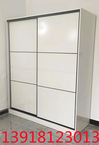 简约板式移门衣柜移门柜两门衣柜1.2米1.6米1.8米板式衣橱现代