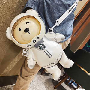 星巴克宇航员储蓄桶礼物儿童送礼可爱2021环保小熊造型可斜挎储
