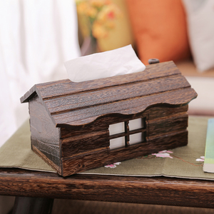 日式实木纸巾盒长方形纸抽盒木质家用客厅卧室抽纸盒面纸盒创意