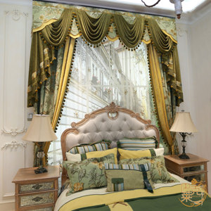 欧式窗帘客厅奢华大气简欧豪华复古美式卧室成品法式高档帘头布艺