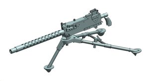 美国“勃朗宁”M1919A4重机枪三维模型素材(stl obj glb)