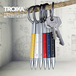 德国TROIKA多功能小圆珠笔 随身便携触屏口袋笔 钥匙扣迷你工具笔