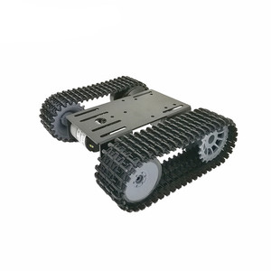 机器人坦克履带底盘for Arduino智能小车 金属面板 木板双层 移动