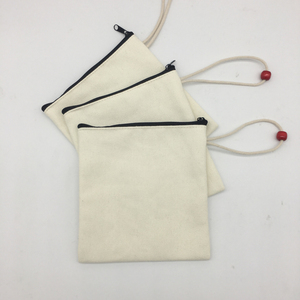 DIY空白手绘包 纯色 中国风简约 帆布笔袋 创意零钱包 可定制 印