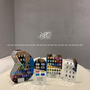 NPC独家 一面镜子 冷淡时髦美甲店展示板 平面不规则色板玻璃色卡