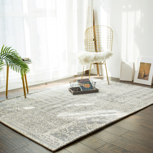 欧式客厅地毯茶几美式卧室床边毯可机洗长方形布艺沙发门厅可手洗