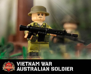 现货 美国布瑞克马尼亚bm乐高越战第三方人仔 澳洲士兵含武器盒装
