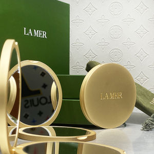 LAMER化妆镜便携式随身补妆镜 金属小镜子 翻盖梳妆镜 赠品伴手礼