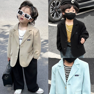 韩版儿童西装 2023春季新款童装外套男童休闲上衣潮流帅气小西服