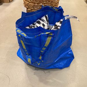 IKEA宜家弗拉塔搬运袋编织袋购物袋环保手提袋子便携折叠搬家行李
