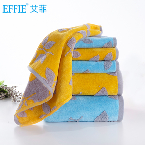 Effie/艾菲纯全棉厚超柔软舒适不掉毛巾色大面巾加长恒立40X80CM