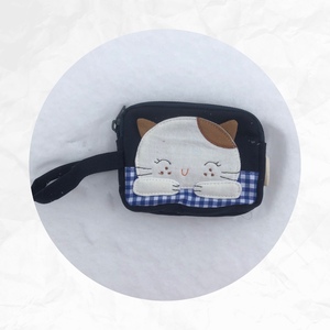 新正品香港QQ卡拉猫可爱零钱包卡片硬币包手拎收纳包卡通韩版